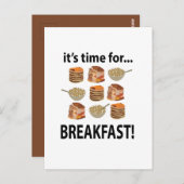 Carte Postale Petit Déjeuner Son Heure De Petit Déjeuner (Devant / Derrière)