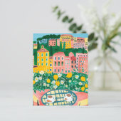 Carte Postale Petit déjeuner sur la terrasse, peinture de la vil (Debout devant)