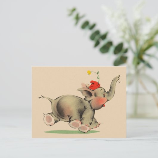 Carte Postale Petit éléphant (Debout devant)