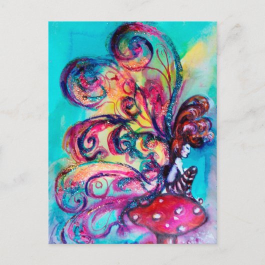 Carte Postale Petit Elfe de Champignons (Devant)