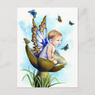 Carte Postale Petit garçon bleu