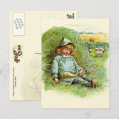 Carte Postale Petit Garçon Blue Nursery Rhyme (Devant / Derrière)