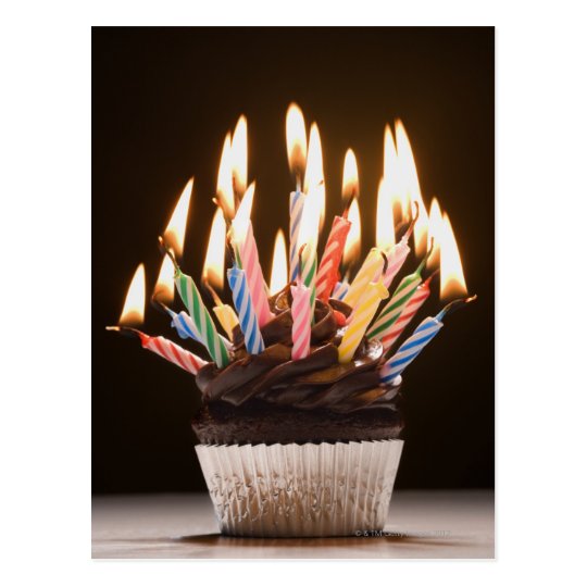 Carte Postale Petit Gateau Avec Des Bougies D Anniversaire Zazzle Be