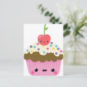 Carte Postale Petit gâteau mignon de Kawaii (Debout devant)