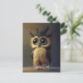 Carte Postale Petit hibou. (Debout devant)