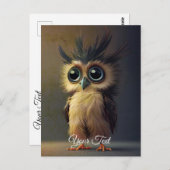 Carte Postale Petit hibou. (Devant / Derrière)