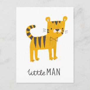 Carte Postale Petit homme   Cravate Tiger Bow