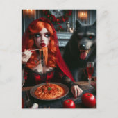 Carte Postale Petit Imaginaire rouge foncé (Devant)