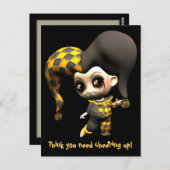 Carte Postale Petit Jester malicieux (Devant / Derrière)