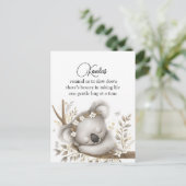 Carte Postale Petit koala endormi (Debout devant)