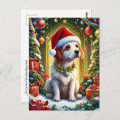 Carte Postale Petit lapin de Noël (Devant / Derrière)