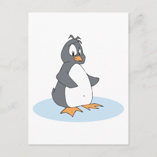 Carte Postale petit manchot solitaire (Devant)