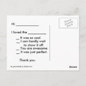 Carte Postale Petit merci... choix multiple (Dos)