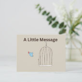 Carte postale Petit message (Debout devant)