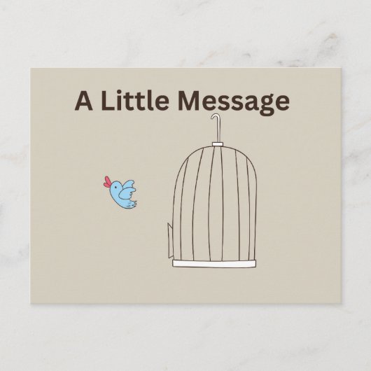 Carte postale Petit message (Devant)