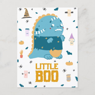 Carte Postale Petit monstre bleu Halloween Boo