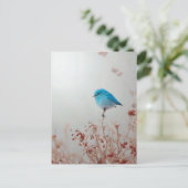 Carte Postale Petit oiseau bleu (Debout devant)