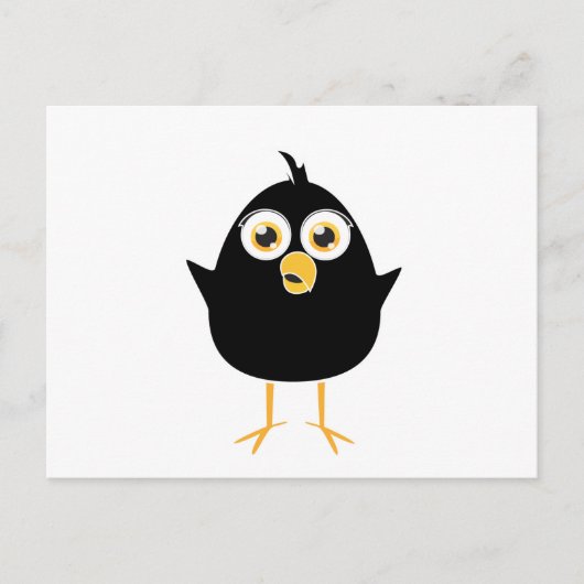 Carte Postale Petit oiseau noir (Devant)