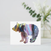 Carte Postale Petit Ours Abstrait Silhouette (Debout devant)