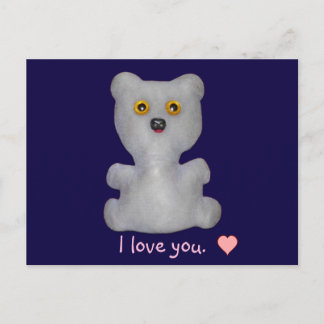 Carte postale : Petit ours en peluche t'aime