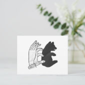 Carte Postale Petit ours Ours Silhouette Main (Debout devant)