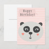 Carte Postale Petit Panda Mignon - Anniversaire Enfants (Devant / Derrière)