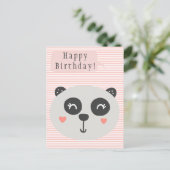 Carte Postale Petit Panda Mignon - Anniversaire Enfants (Debout devant)