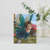 Carte Postale Petit papillon fée volant (Debout devant)