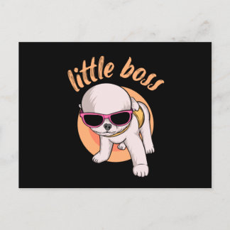 Carte Postale Petit patron. Chien mignon