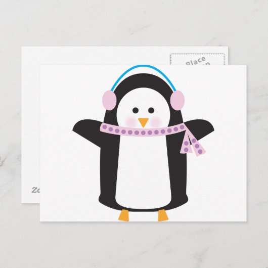 Carte Postale Petit Penguin (Devant / Derrière)