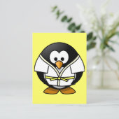 Carte Postale Petit pingouin de judo animé (Debout devant)