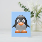 Carte Postale Petit Pingouin mignon (Debout devant)