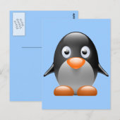 Carte Postale Petit Pingouin mignon (Devant / Derrière)