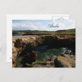 Carte Postale Petit pont naturel dans Aruba (Devant / Derrière)