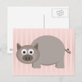Carte Postale Petit porc Brown (Devant / Derrière)