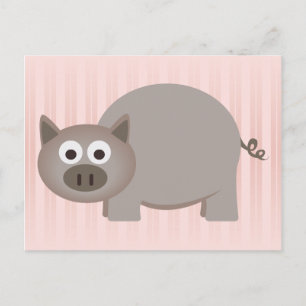 Carte Postale Petit porc Brown