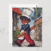 Carte Postale Petit Poulbot chef de cuisine (Devant / Derrière)