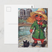 Carte Postale Petit Poulbot et petit chien (Devant / Derrière)