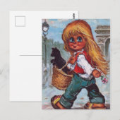 Carte Postale Petit Poulbot sur les Champs-Elysées (Devant / Derrière)