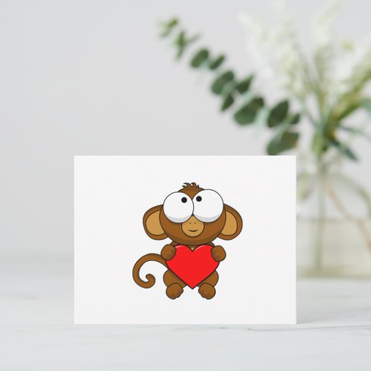Carte Postale Petit Singe mignon (Debout devant)