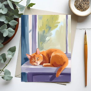 Carte Postale Petit somme de chat   Peinture aquarelle de chaton