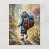 Carte Postale Petit souris sur le chemin de l'école, coutume (Devant)