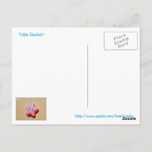 Carte Postale Petit Starfish (Dos)