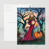 Carte Postale Petit vampire avec Tabby Cat (Devant / Derrière)