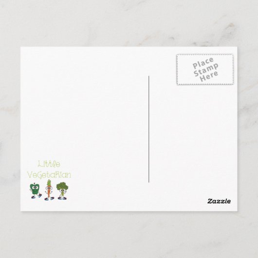 Carte Postale Petit végétarien (Dos)