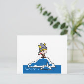 Carte Postale Petit Viking Boy (Debout devant)