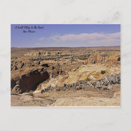 Carte Postale Petit Village Dans Le Désert Du Nouveau-Mexique (Devant)
