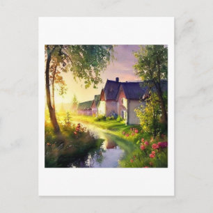 Carte Postale petit village en ruisseau