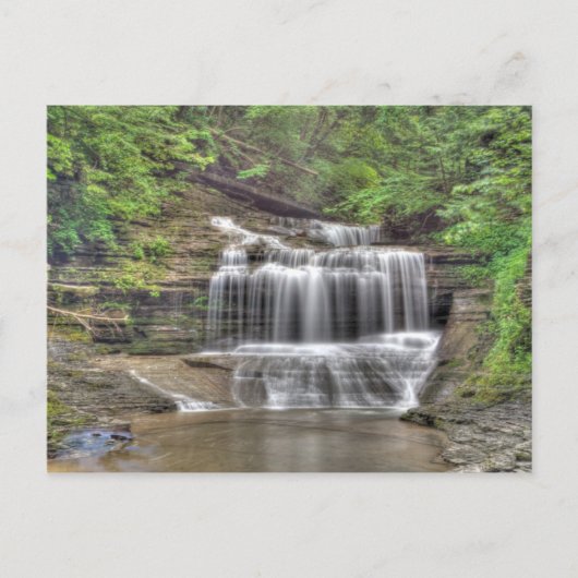 Carte Postale Petite cascade, Parc d'état de Butmilk Falls, New (Devant)