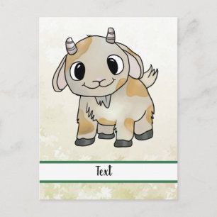 Carte Postale petite chèvre Post-it note adhésive